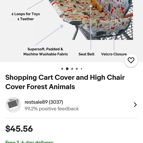 Suessie 2-in-1 Shopping Cart & Highchair Cover - Picture 3 of 4